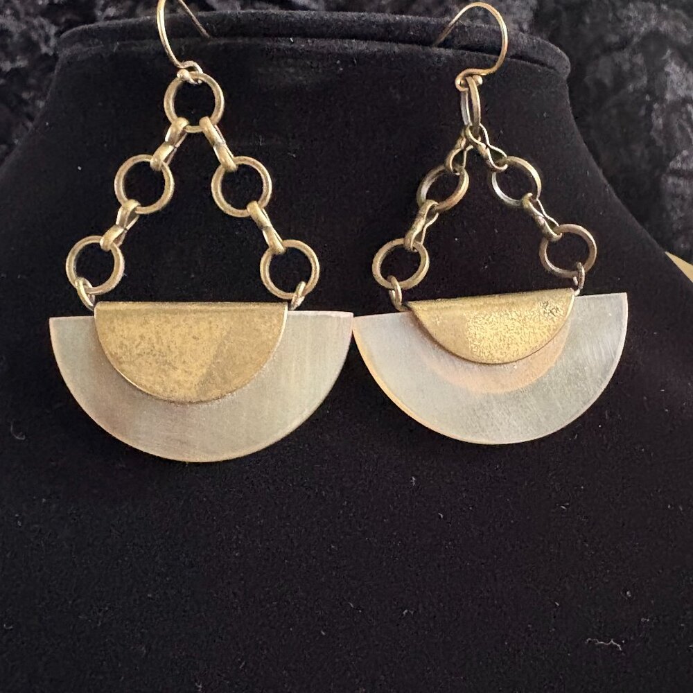 Silpada Eclipse earrings (style number KRW0028) made of brass and horn
